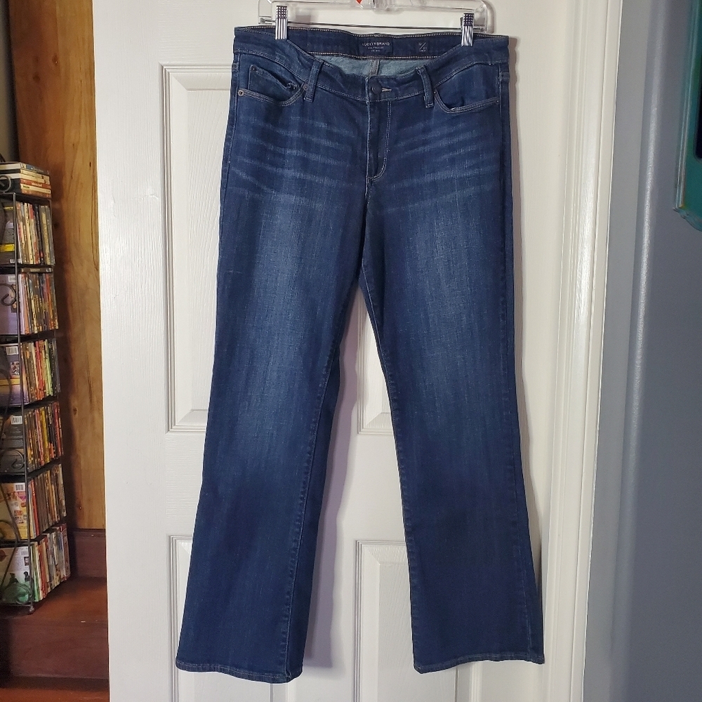 Lucky Brand Bootcut Denim Blue Jeans Ankle Mid-rise Size 12
